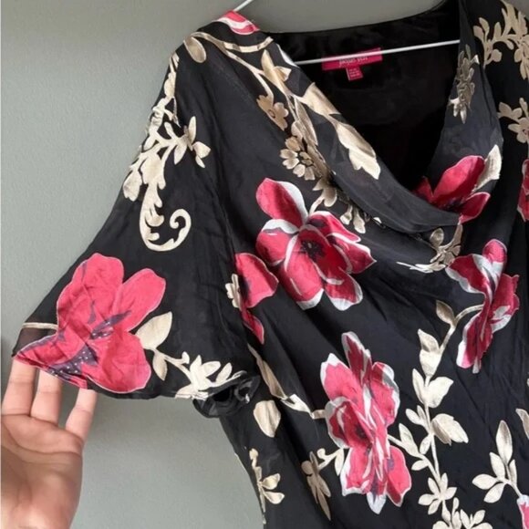 Jacques Vert, size 20, plus size, curvy, floral blouse. Silk blend - Picture 5 of 5